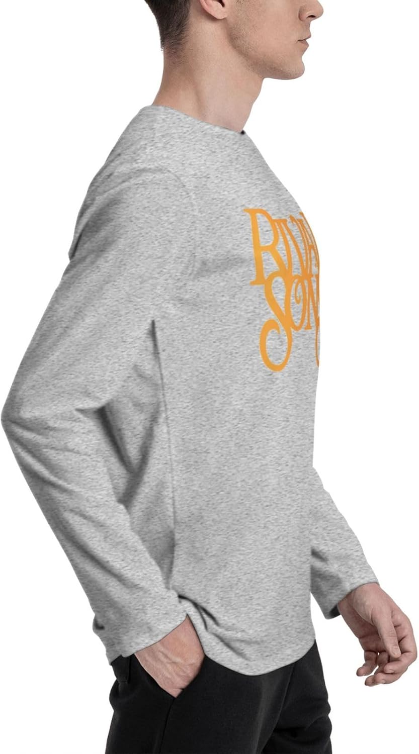 Man T-Shirts Hipster Long Sleeve Outdoor Gym Workout Crewneck Black Sweatshirt