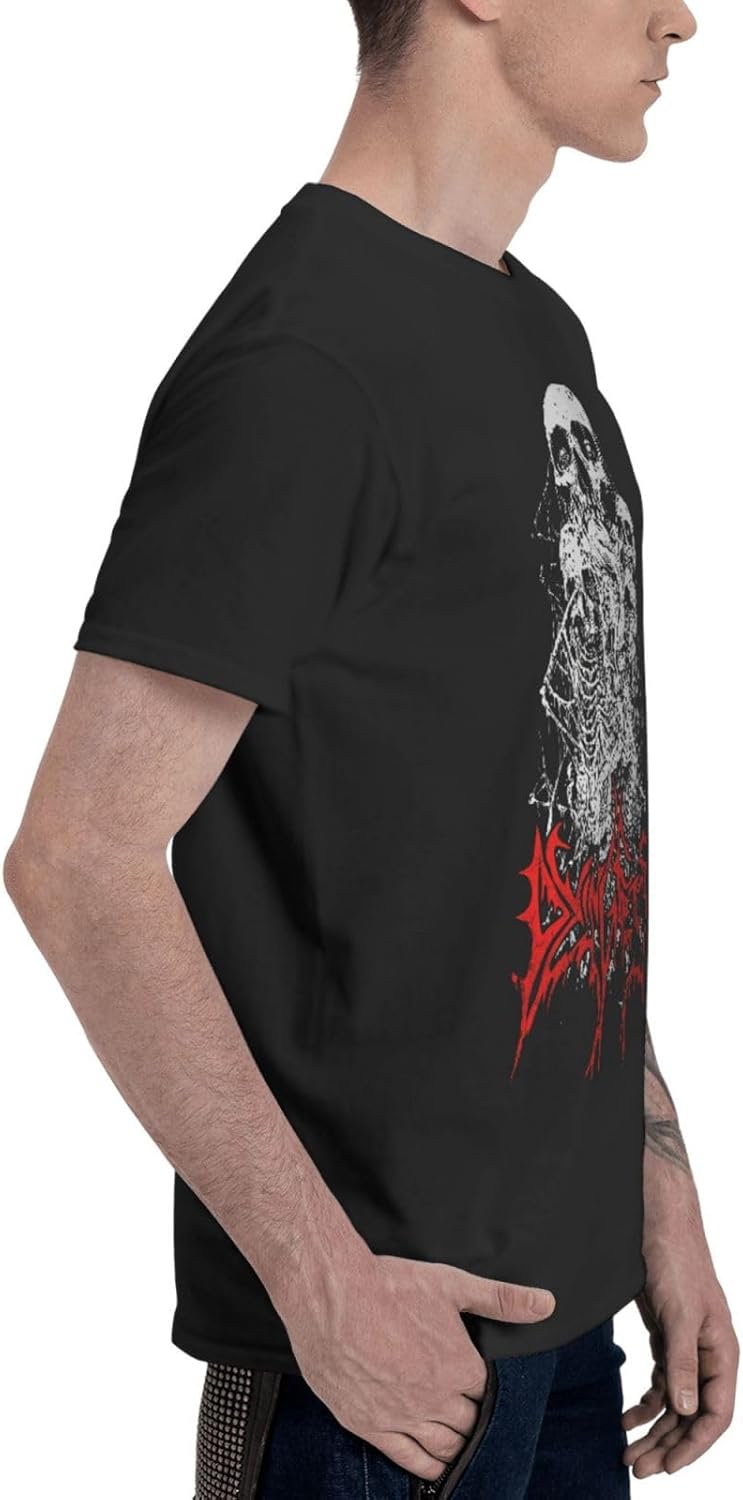 Dying Rock Fetus Band Men Crewneck T-Shirts Athletic Short Sleeve Sports Fishing Blouses Black XX-Large