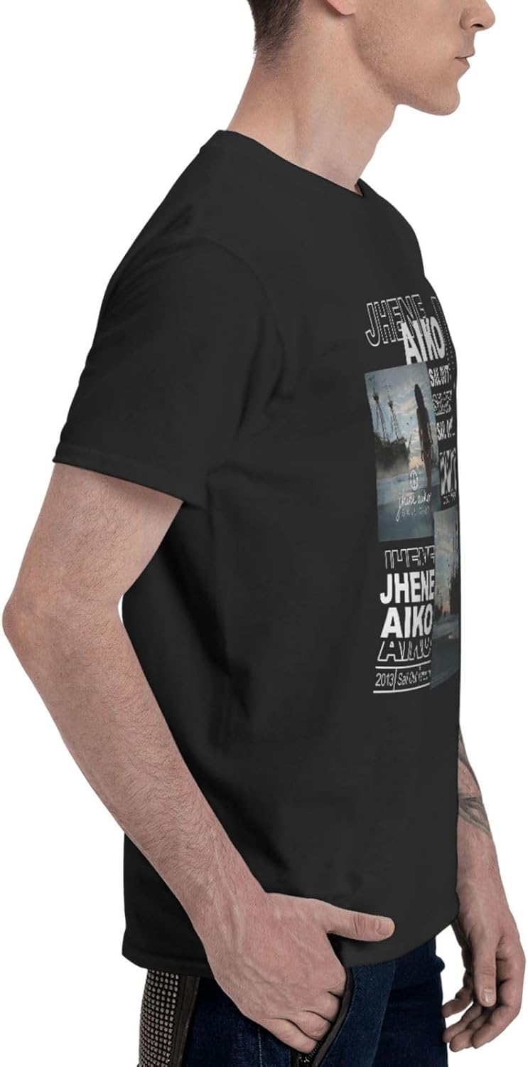 Men's Jhenés Music Aikos Vintage T-Shirts Print Short Sleeve Tees T Shirt