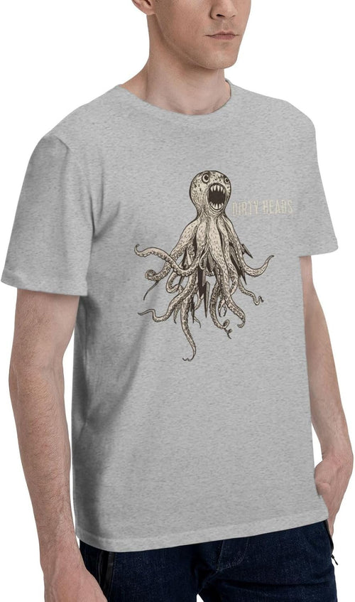 Band Man's T-Shirts Comfy Short Sleeve Outdoor Running Crewneck Black T Shirts