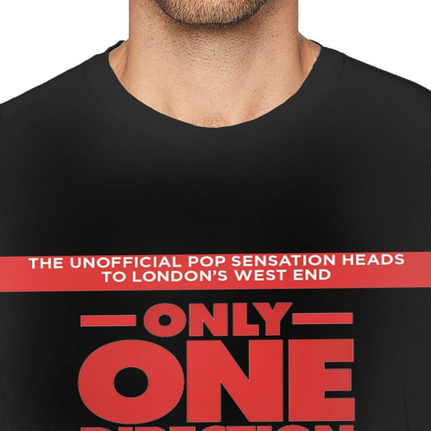 KAAFAL Men's T-Shirt Ones Music and Directions Fashion Graphic Print Trend T Shirt Summer Cotton Casual Short Cotton Crew Neck Short Sleeve Graphic Tops Tee for Men Womens,Black,6X-Large