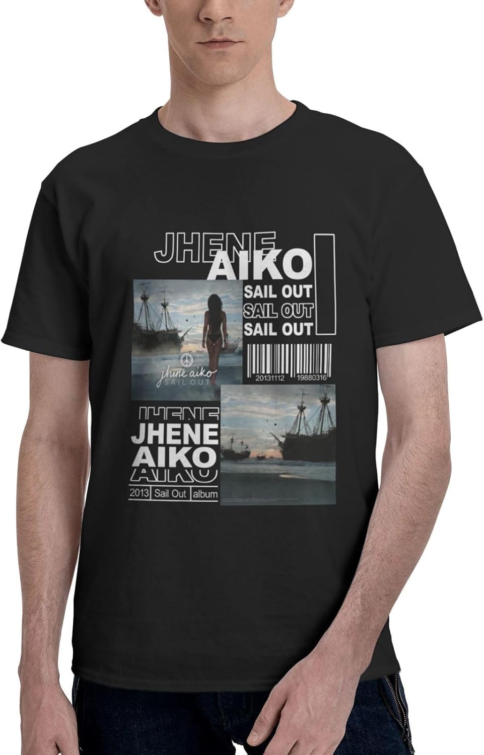 Men's Jhenés Music Aikos Vintage T-Shirts Print Short Sleeve Tees T Shirt