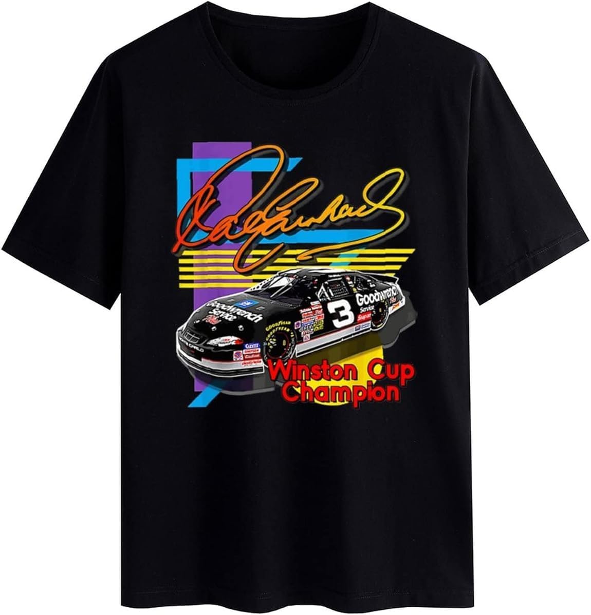 Man's Dales Number 3 Earnhardts T-Shirt Tees T Shirts, Cotton Tees Tops for Mans