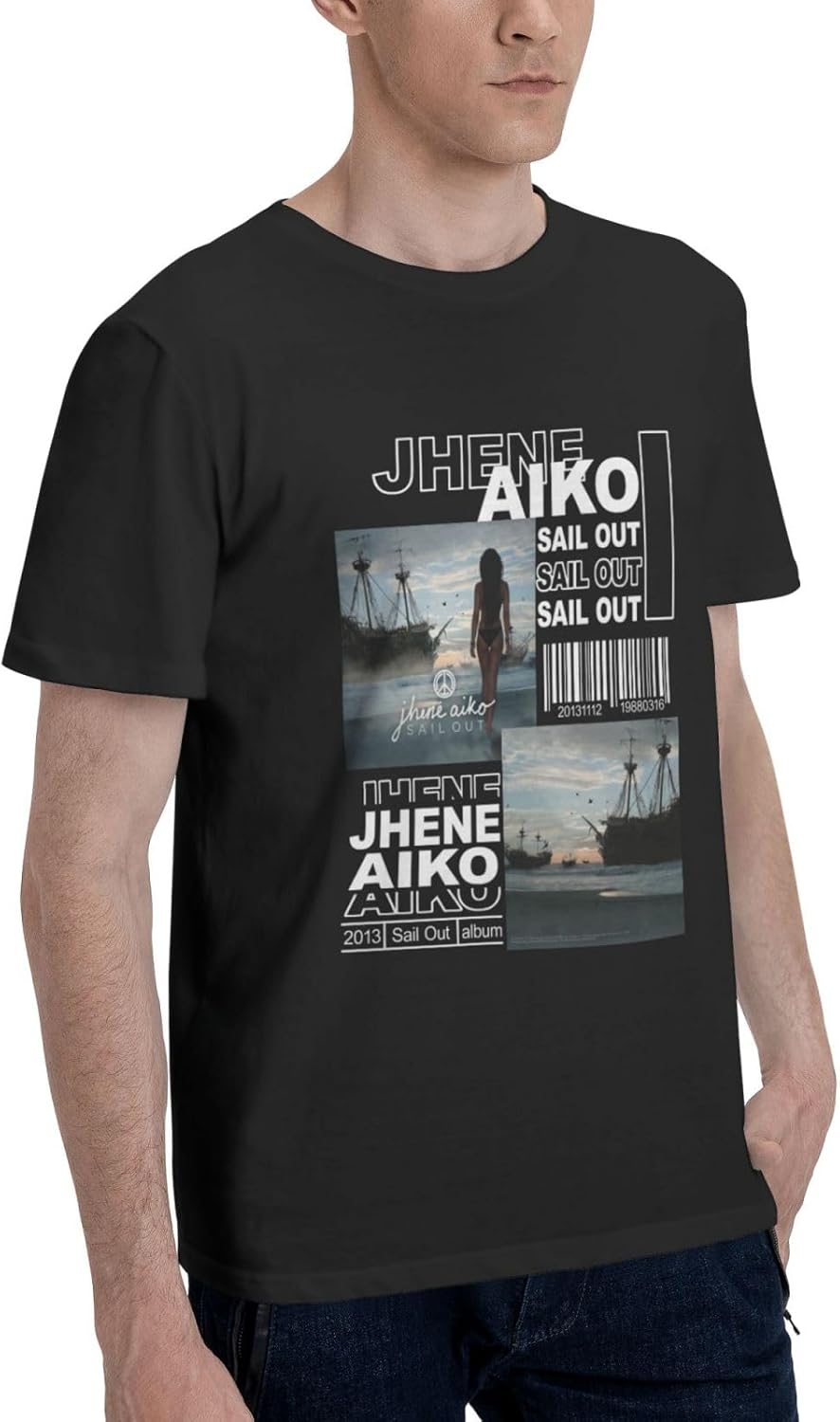 Men's Jhenés Music Aikos Vintage T-Shirts Print Short Sleeve Tees T Shirt