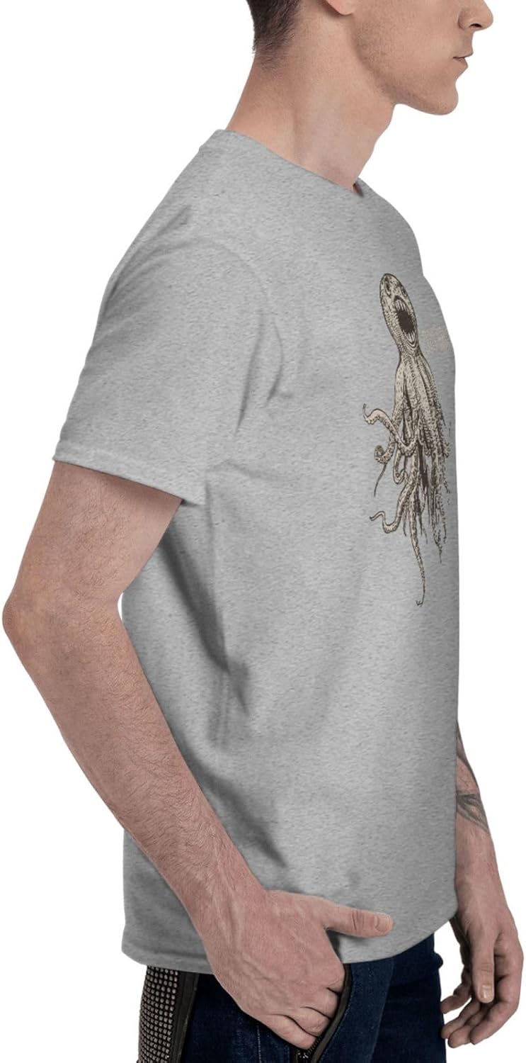 Band Man's T-Shirts Comfy Short Sleeve Outdoor Running Crewneck Black T Shirts