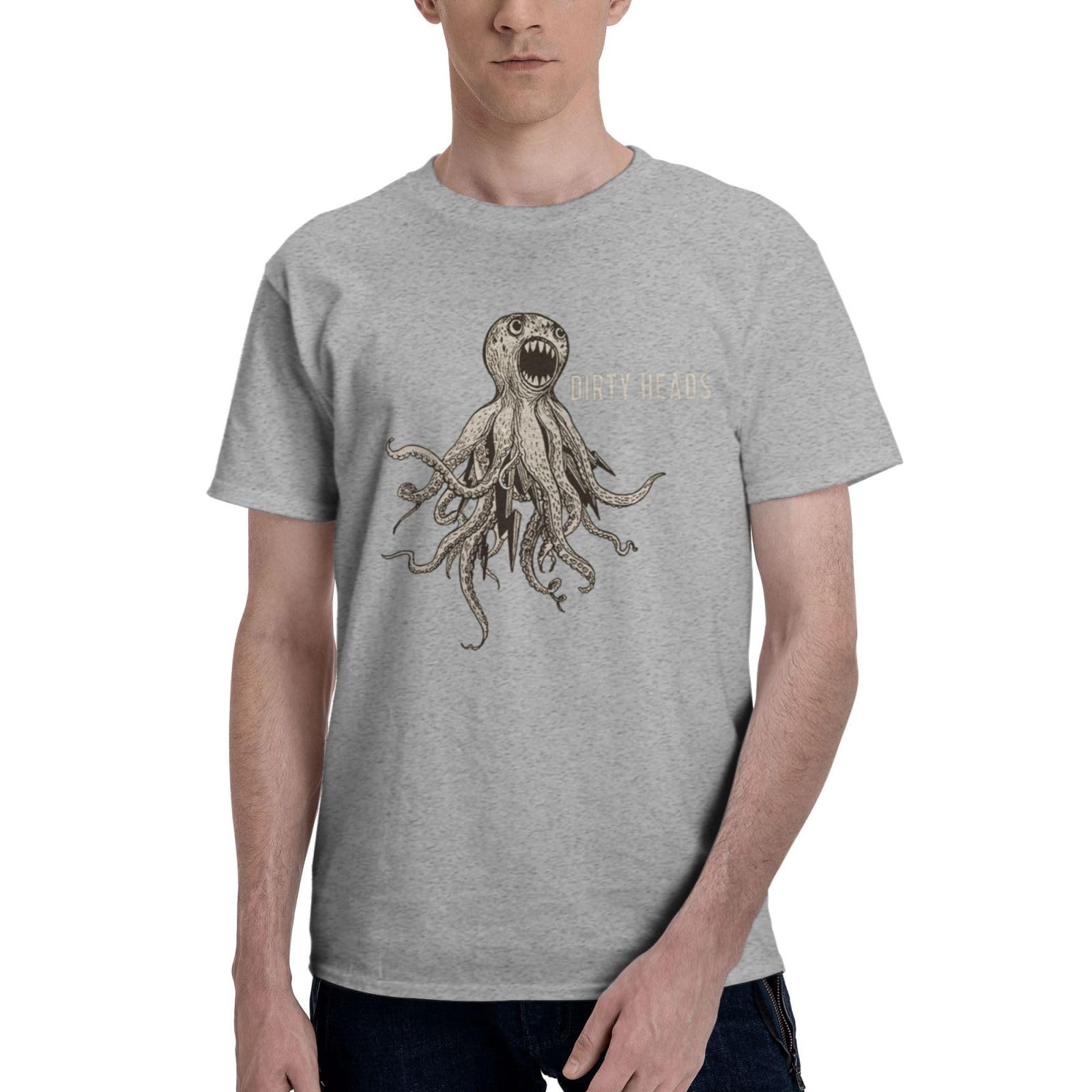 Band Man's T-Shirts Comfy Short Sleeve Outdoor Running Crewneck Black T Shirts