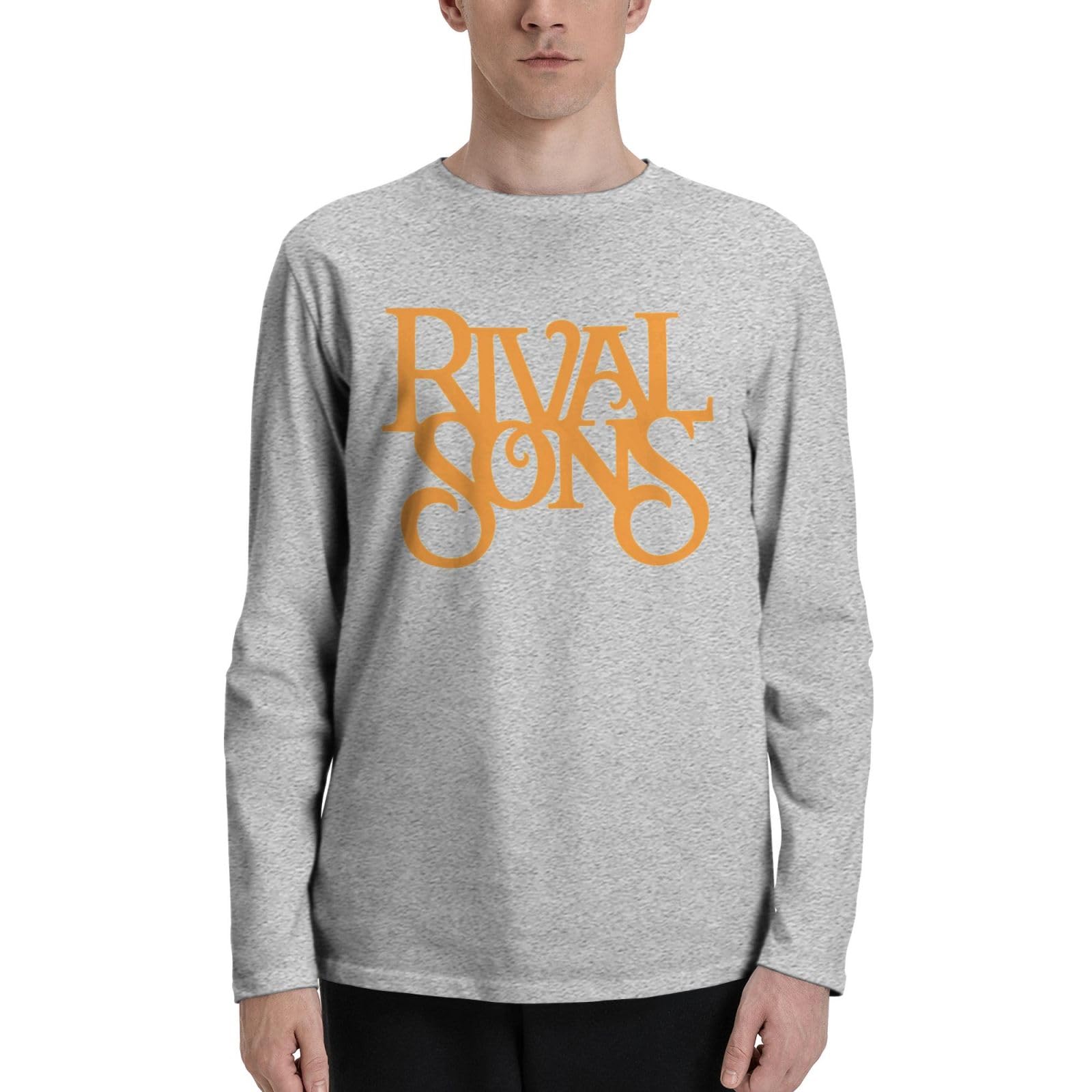 Man T-Shirts Hipster Long Sleeve Outdoor Gym Workout Crewneck Black Sweatshirt