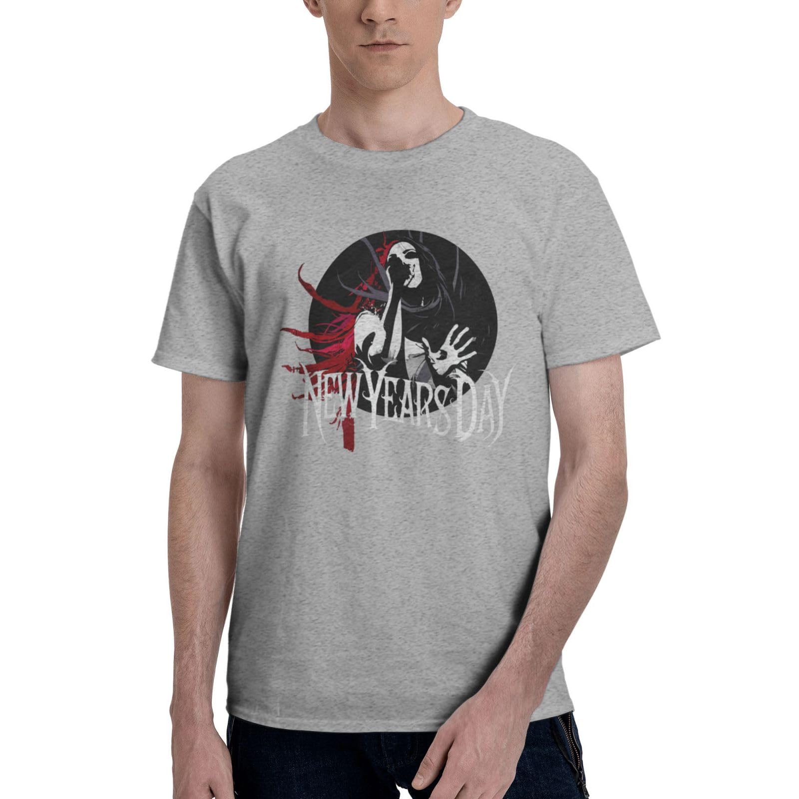 Band Men T Shirts Funny Short Sleeve Outdoor Fishing Crewneck Black Blouses